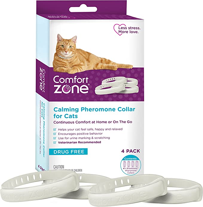 Comfort Zone Cat Calming Collar, 4-Pack